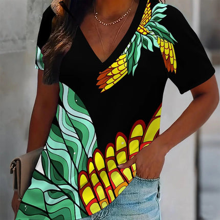 Women Blouse 3D Butterfly Printed Short Sleeve Shirt - Women Blouse - Soniaox - Mad Fly Essentials