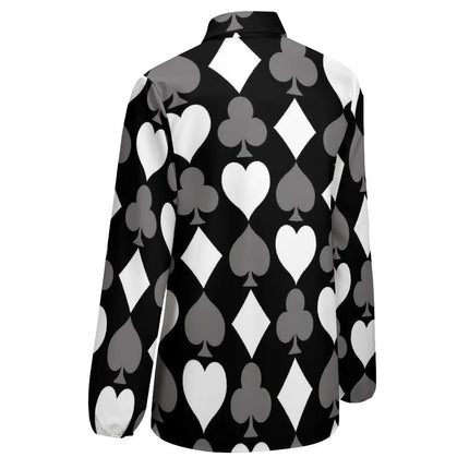 Women Blouse 3D Poker Party Cards Office Shirt - Women Blouse - LazySorry - Mad Fly Essentials