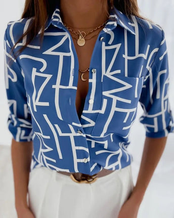 Women Blouse Striped Vertical Long Office Tops - Women Blouse - Vana Javeasen - Mad Fly Essentials