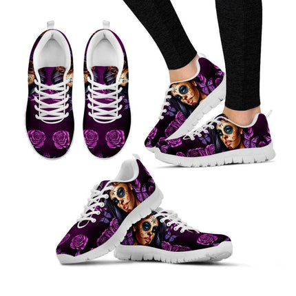 Blue Skull Sugar 3D Butterfly Sneakers Women Footwear - Women Footwear - InstantArts - Mad Fly Essentials