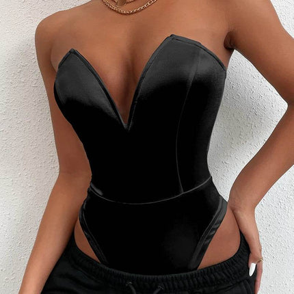 Women Bodysuits Backless Deep V Romper - Romper - Jocoo Jolee - Mad Fly Essentials