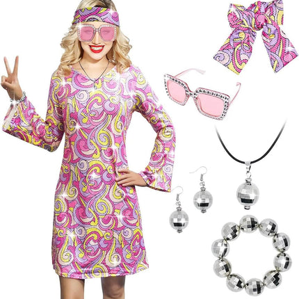 Women Bohemian 60s Costume Set - Mad Fly Essentials