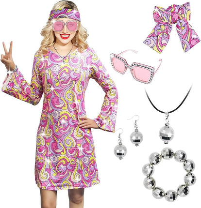 Women Bohemian 60s Costume Set - Mad Fly Essentials