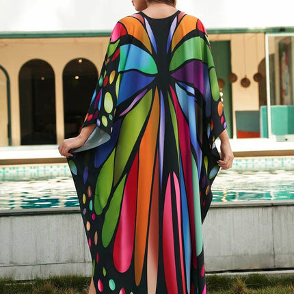 Women Bohemian Butterfly Maxi Beach Dress - Beach Dress - LORYLEI - Mad Fly Essentials