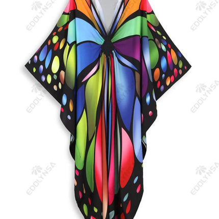 Women Bohemian Butterfly Maxi Beach Dress - Beach Dress - LORYLEI - Mad Fly Essentials