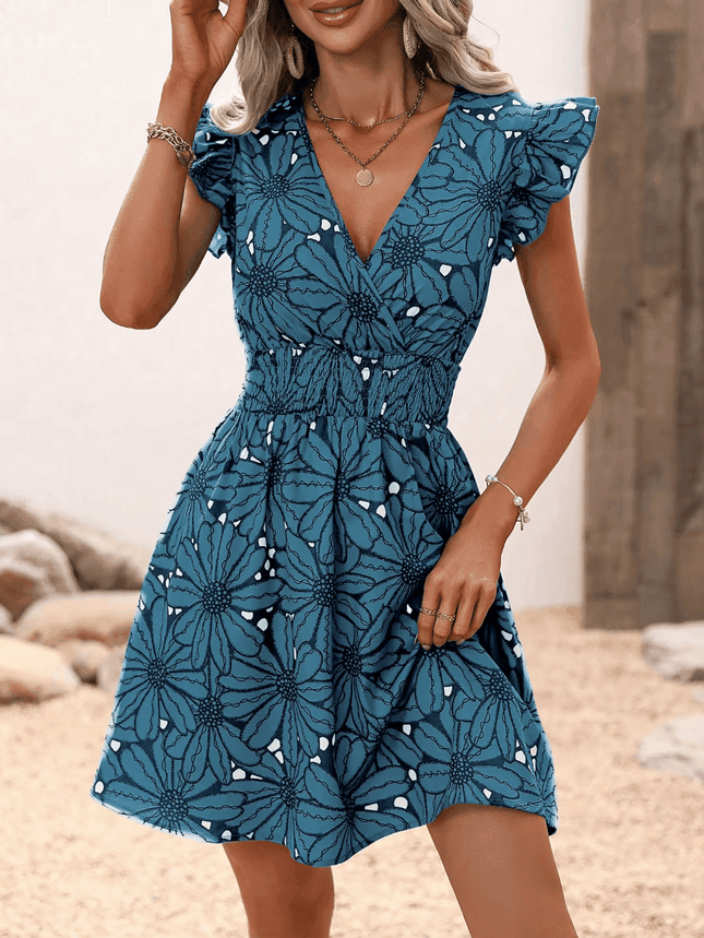 Women Bohemian Floral Mini Dress - Mini Dress - Nice - Forever - Mad Fly Essentials