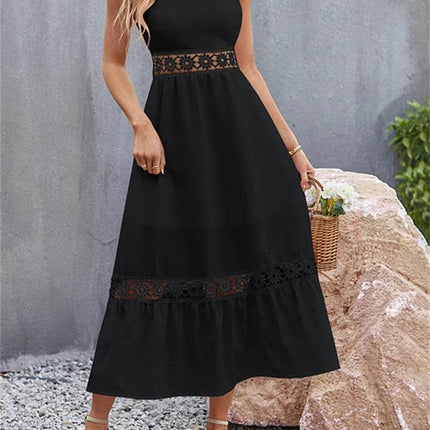 Women Bohemian Hollow Blue Midi Dress - MIDI Dress - Boho Girl - Mad Fly Essentials
