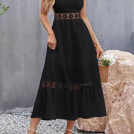 Women Bohemian Hollow Blue Midi Dress - MIDI Dress - Boho Girl - Mad Fly Essentials