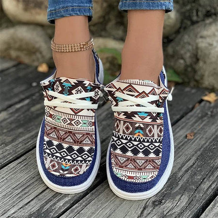 Women Bohemian Shallow Mouth Thick Sole Sneakers - Mad Fly Essentials