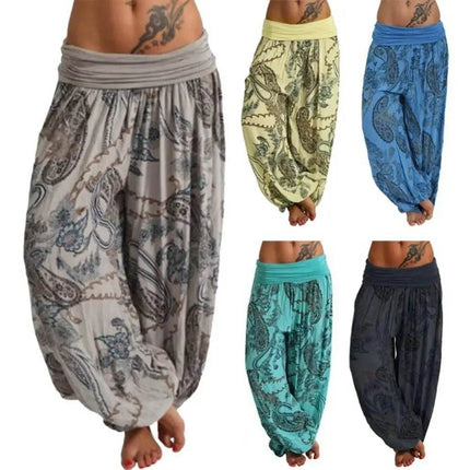 Women Boho Loose Paisley Harem Pants - Harem Pants - GPBD - Mad Fly Essentials