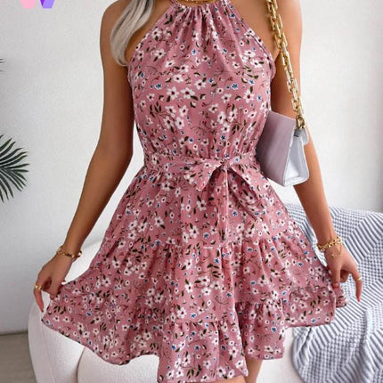 Women Boho Sleeveless Ruffled Summer Mini Dress - Mini Dress - POPSUIT - Mad Fly Essentials