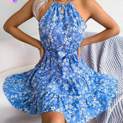 Women Boho Sleeveless Ruffled Summer Mini Dress - Mini Dress - POPSUIT - Mad Fly Essentials