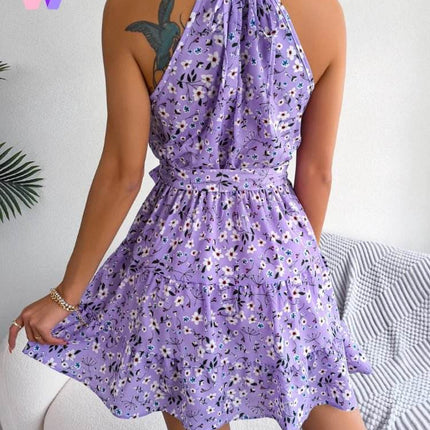 Women Boho Sleeveless Ruffled Summer Mini Dress - Mini Dress - POPSUIT - Mad Fly Essentials