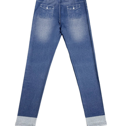 Women Bottoms High Waist Denim Double Button Jeans - Women Bottoms - Logami - Mad Fly Essentials