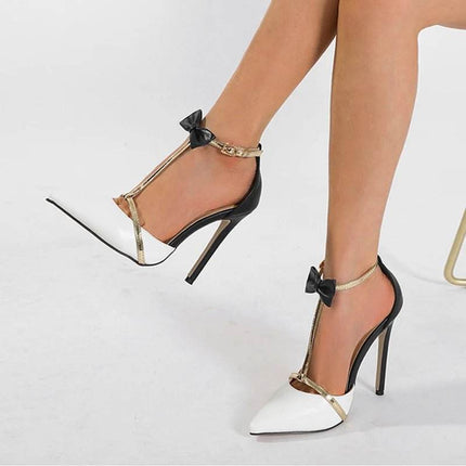 Women Bowknot Ankle Strap High Heels - High Heels - Liyke - Mad Fly Essentials