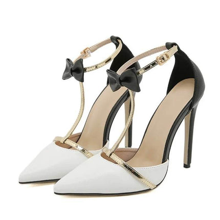 Women Bowknot Ankle Strap High Heels - High Heels - Liyke - Mad Fly Essentials
