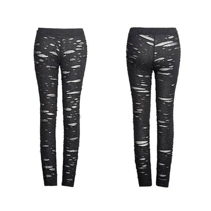 Women Broken Mesh Gothic Leggings - Leggings - Punk Rave - Mad Fly Essentials