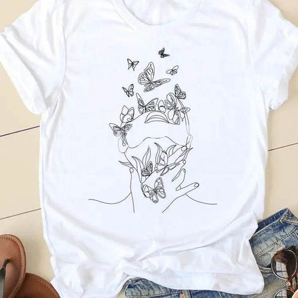 Women Butterfly Dragonfly 90s Graphic Shirt - Shirt - UOSU - Mad Fly Essentials