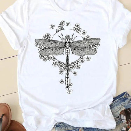 Women Butterfly Dragonfly 90s Graphic Shirt - Shirt - UOSU - Mad Fly Essentials