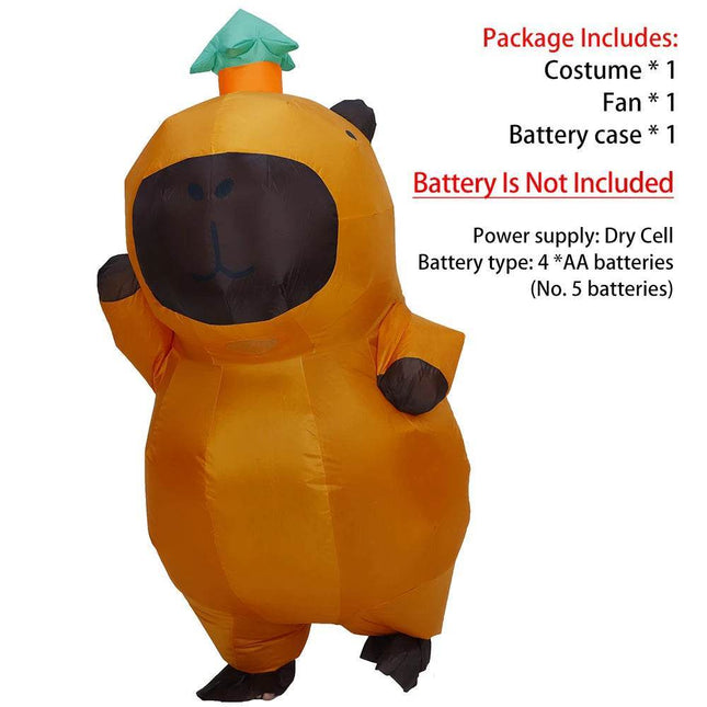 Women Capibara Inflatable Cartoon Halloween Costume - Costume - Party Essentials - Mad Fly Essentials