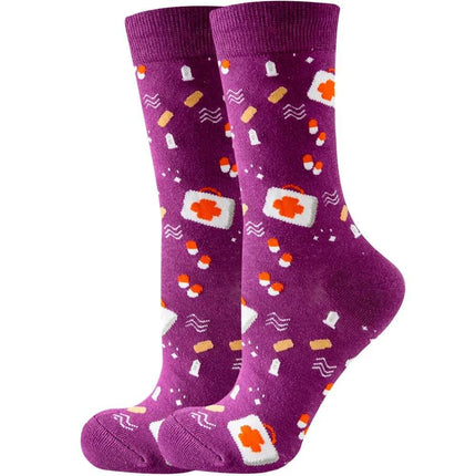 Women Cartoon Animal 3D Food Socks - Mad Fly Essentials