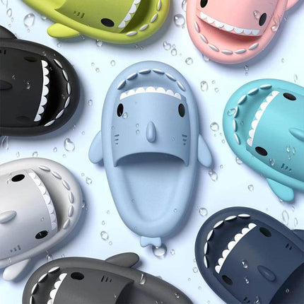 Women Cartoon Shark Thick Sole Slippers - Slippers - Miniso - Mad Fly Essentials