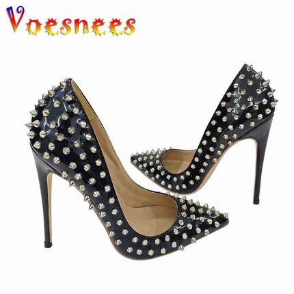 Women Celebrity Rivets Pump High Heels  - Mad Fly Essentials