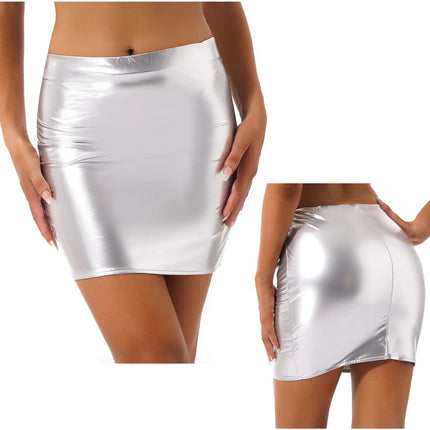 Women Clubwear Solid Color Leather Mini Skirt Party Wear - Women Clubwear - iEFiEL - Mad Fly Essentials
