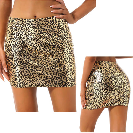 Women Clubwear Solid Color Leather Mini Skirt Party Wear - Women Clubwear - iEFiEL - Mad Fly Essentials