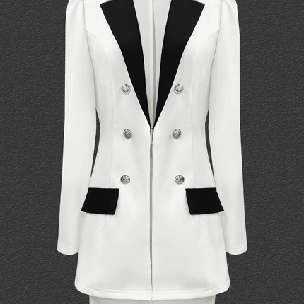 Women Commuter Solid 2 Tone Skirt Outfit Set - Outfit Set - mandylandy - Mad Fly Essentials