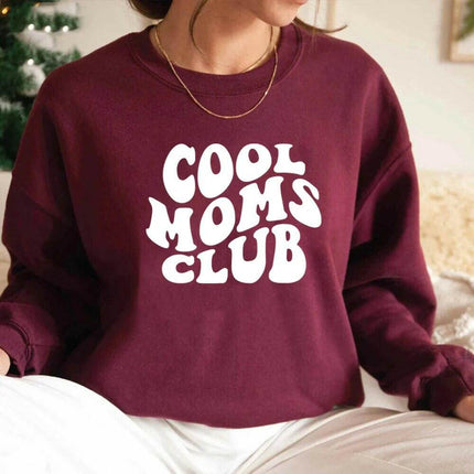 Women Cool Moms Club Graphic Sweat Shirt - Shirt - AIDAYOU - Mad Fly Essentials