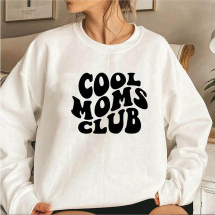 Women Cool Moms Club Graphic Sweat Shirt - Shirt - AIDAYOU - Mad Fly Essentials