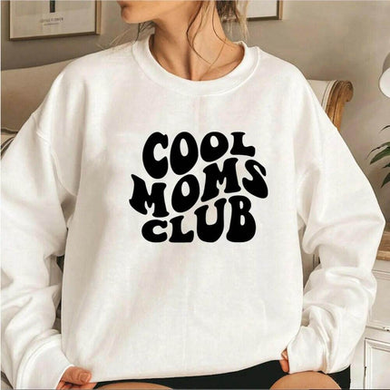 Women Cool Moms Club Graphic Sweat Shirt - Shirt - AIDAYOU - Mad Fly Essentials