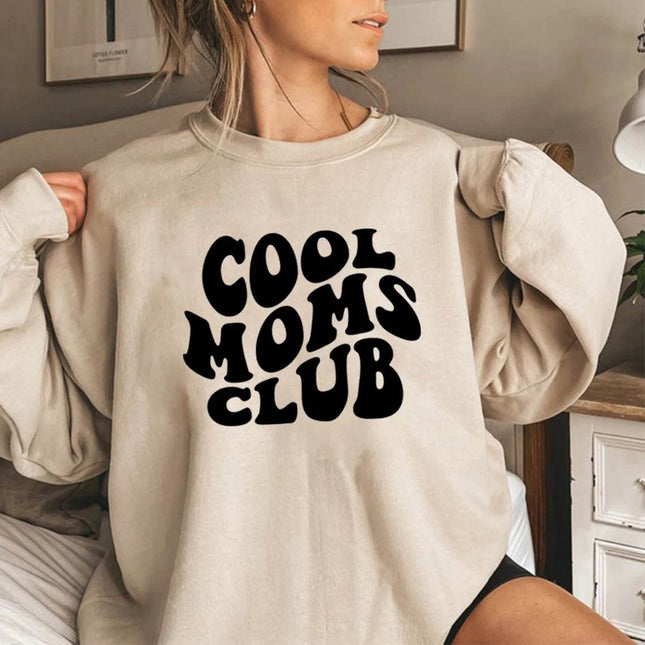 Women Cool Moms Club Graphic Sweat Shirt - Shirt - AIDAYOU - Mad Fly Essentials
