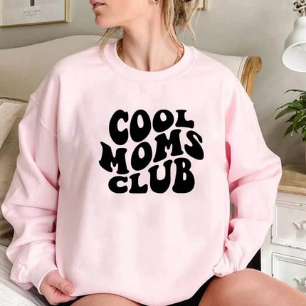 Women Cool Moms Club Graphic Sweatshirt - Mad Fly Essentials