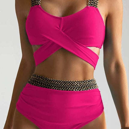 Eleifshe Women Criss Cross Halter Bikini Swimwear Set - Swimwear Set - Eleifshe - Mad Fly Essentials