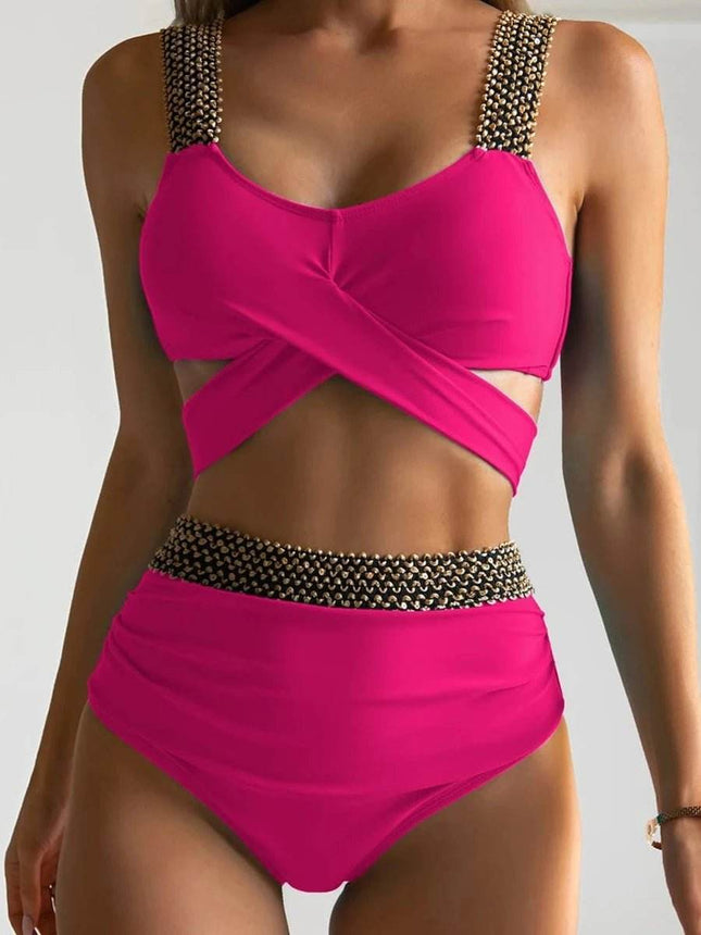 Eleifshe Women Criss Cross Halter Bikini Swimwear Set - Swimwear Set - Eleifshe - Mad Fly Essentials