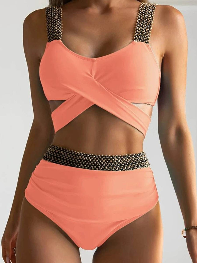 Eleifshe Women Criss Cross Halter Bikini Swimwear Set - Swimwear Set - Eleifshe - Mad Fly Essentials