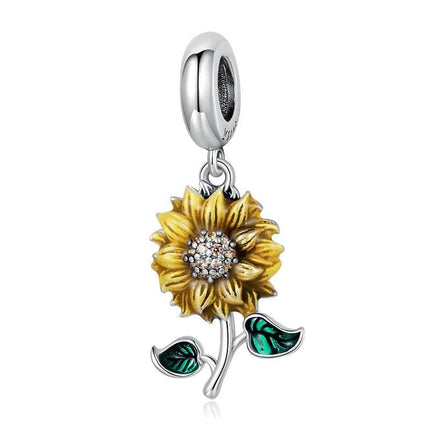 Women Daisy Flower 925 Sterling Silver Charms - Mad Fly Essentials
