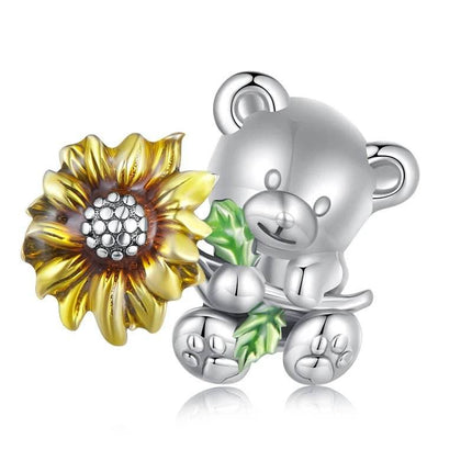 Women Daisy Flower 925 Sterling Silver Charms - Mad Fly Essentials