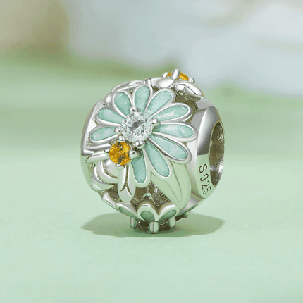 Women Daisy Flower 925 Sterling Silver Charms - Mad Fly Essentials