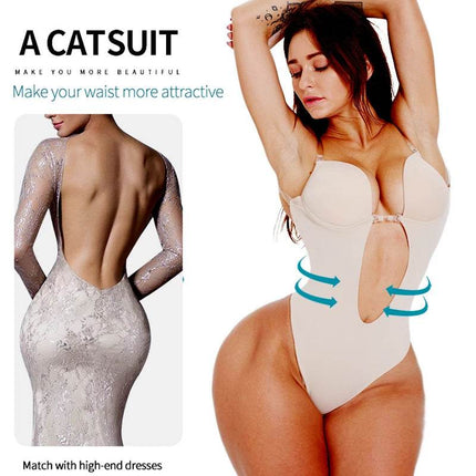 Women DeepV Body Shaper Backless Shapewear - Shapewear - Miss Molly - Mad Fly Essentials