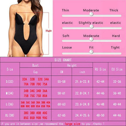 Women DeepV Body Shaper Backless Shapewear - Shapewear - Miss Molly - Mad Fly Essentials