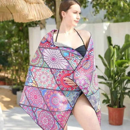 Women Double - sided Fleece Quick Dry Beach Fitness Yoga Mat - Yoga Mat - McCarter - Mad Fly Essentials