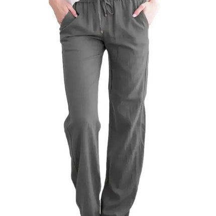 Women Drawstring Casual Wide Leg Pants - Pants - Adyce - Mad Fly Essentials