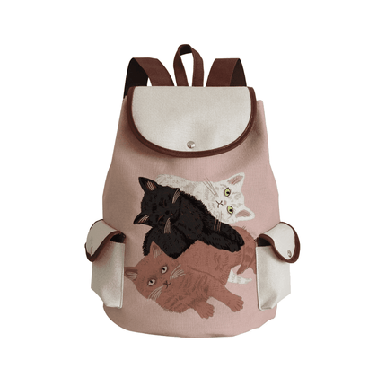 Women Eco-Friendly Cartoon Cat Tote Backpacks - Mad Fly Essentials