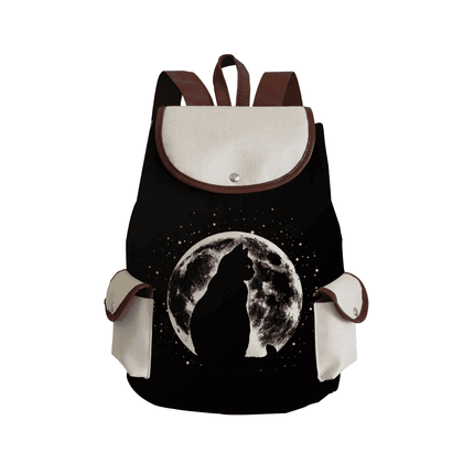 Women Eco - Friendly Cartoon Cat Tote Backpack - Backpack - Reachshore - Mad Fly Essentials