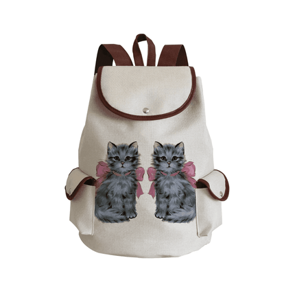 Women Eco-Friendly Cartoon Cat Tote Backpacks - Mad Fly Essentials