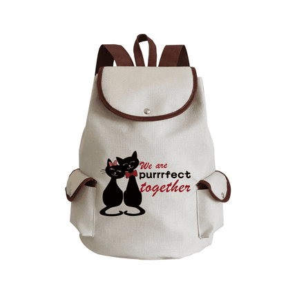 Women Eco-Friendly Cartoon Cat Tote Backpacks - Mad Fly Essentials