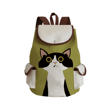 Women Eco - Friendly Cartoon Cat Tote Backpack - Backpack - Reachshore - Mad Fly Essentials